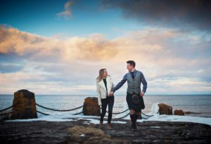 Engagement photos along Lake Superior